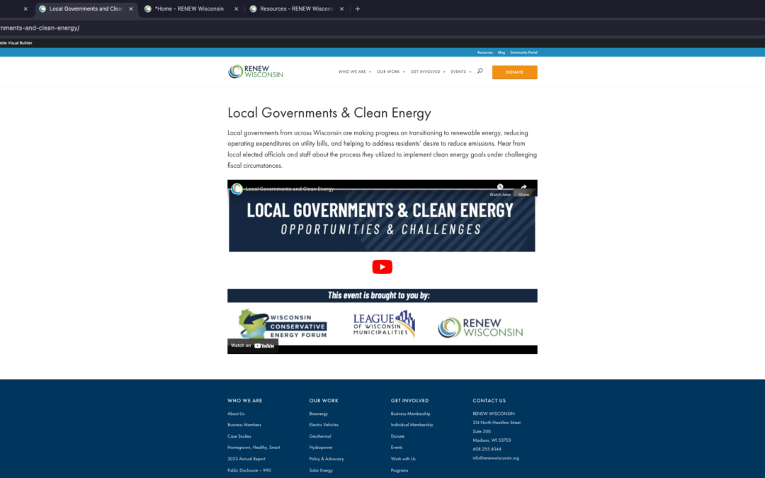 Local Governments and Clean Energy
